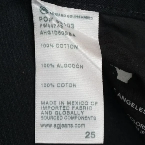 AG Women's Jeans Kora High Rise Wide Leg Jeans in Deep Black Wash size 25 - Picture 15 of 15